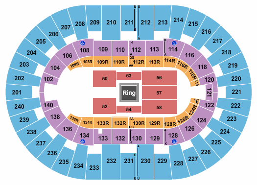 North Charleston Coliseum WWE Seating Chart